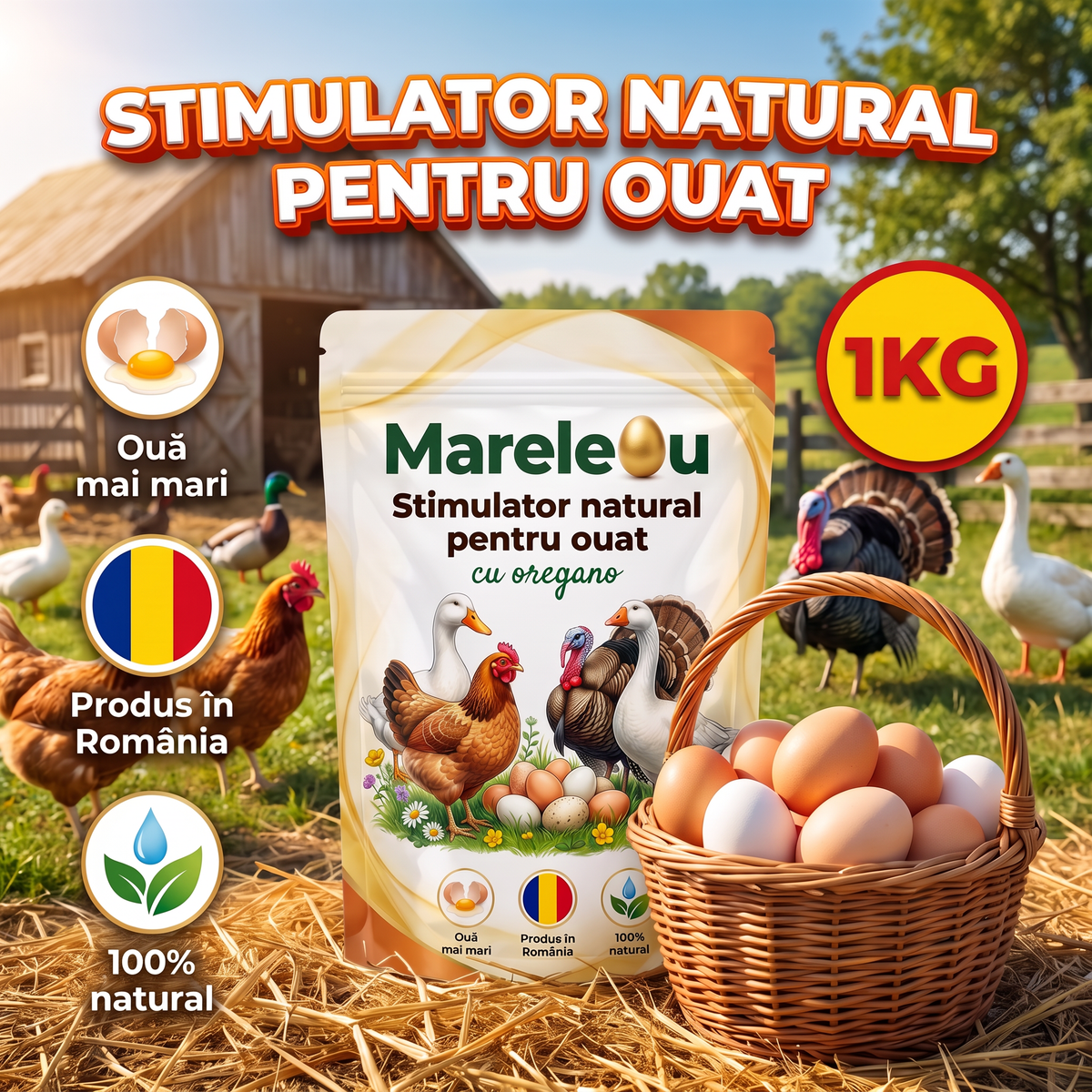MareleOu – Stimulator Natural pentru Ouat - 1 KG