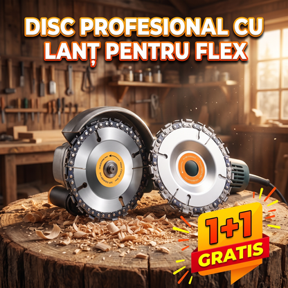 Disc Profesional cu Lanț de Drujbă pentru Flex - 1+1 Cadou